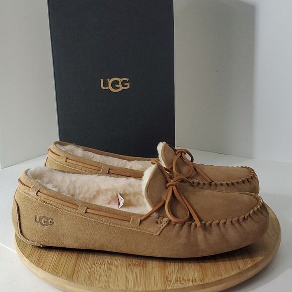UGG Olsen Slipper Moccasin Chestnut Suede Wool Loafer Men's US 11 NIB - Picture 2 of 14